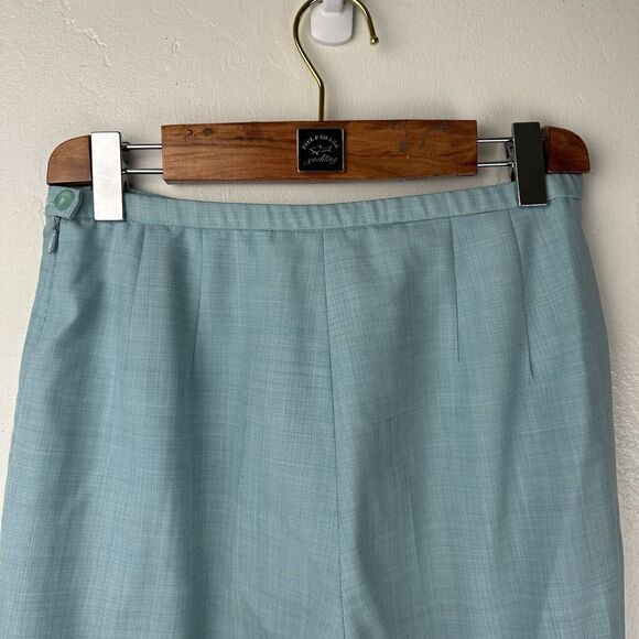 VTG Pendleton High Rise Straight 100% Wool Dress Pants Size 12 Light Blue - Picture 8 of 9